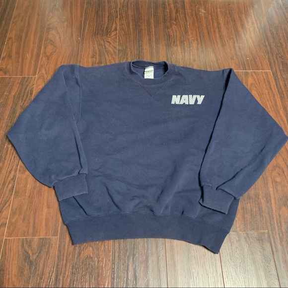 navy Other - Vintage 90s US Navy Spellout Crewneck Sweatshirt M